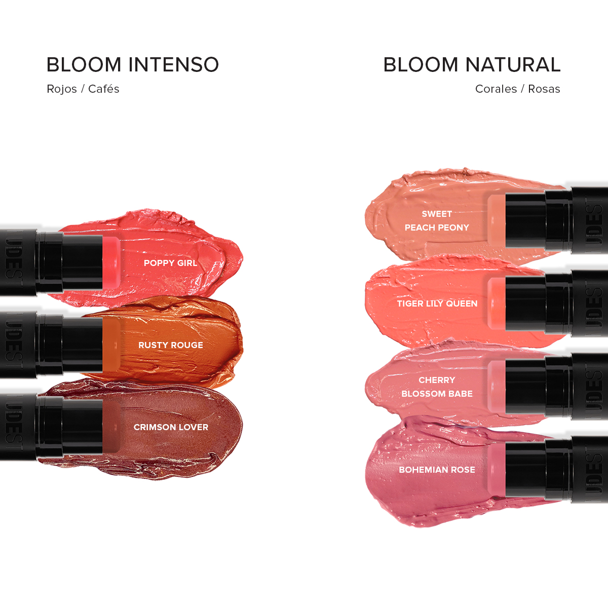 NUDIES BLOOM  (RUBOR, SOMBRA Y LABIAL)